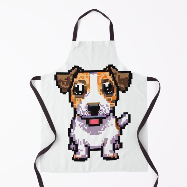 Aperçu de l'œuvre Beau Jack Russell Terrier Pixel Portrait en 2D - Pixel Dog Art créée et vendue par Woof-n-Wear.