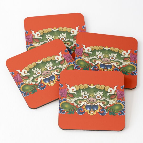 Item preview, BHUTAN DRAGON-orange designed and sold by BEATRIZ ABAITUA.