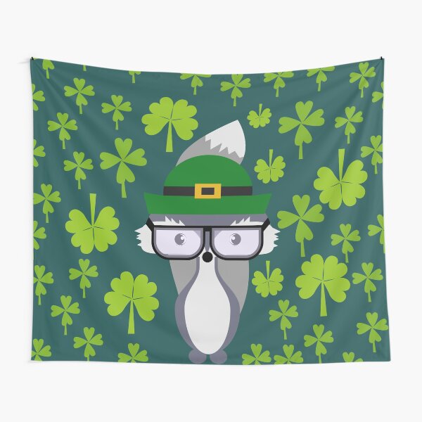 St. Patrick's Day decor with little fox Tapestry