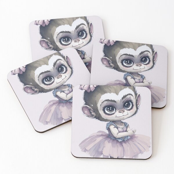 Item preview, The Pouty Monkey in Her Ballerina Outfit designed and sold by FernLiz.