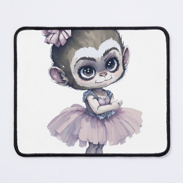Item preview, The Pouty Monkey in Her Ballerina Outfit designed and sold by FernLiz.
