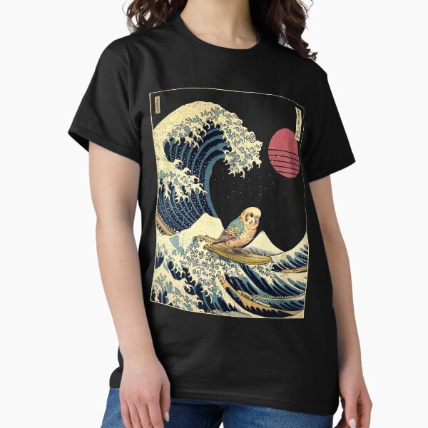 Item preview, Budgie Bird Kanagawa Japanese Surfing Wave designed and sold by rafaeltto.