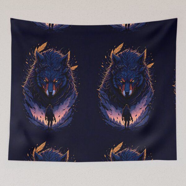 Item preview, Wolf Warrior Spirit Fantasy Art designed and sold by druidwolfart.