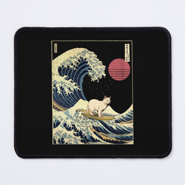 Item preview, Burmilla Cat Kanagawa Japanese Surfing Wave designed and sold by rafaeltto.