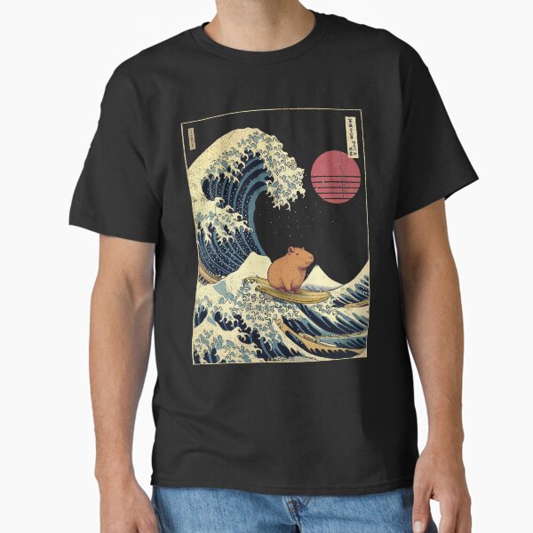 Capybara Kanagawa Japanese Surfing Wave Classic T-Shirt