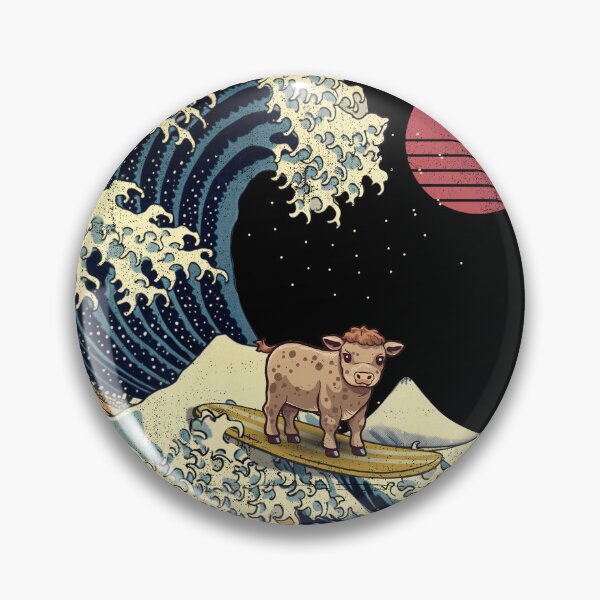 Item preview, Cattle Kanagawa Japanese Surfing Wave designed and sold by rafaeltto.