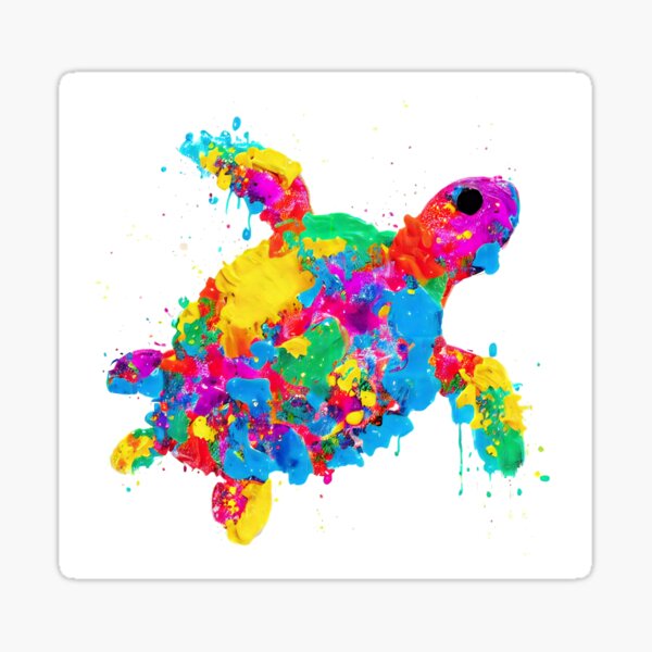 Vista previa del artículo con la obra «DBDS, serie Splatter, tortuga marina», diseñado y vendido por DBDSLifestyle.