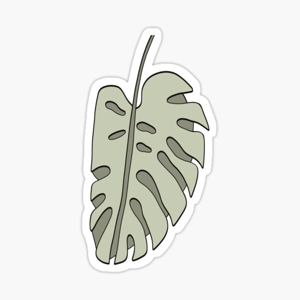 Item preview, Monstera Plant Green Line Art 1/2 designed and sold by lbestdesigns.