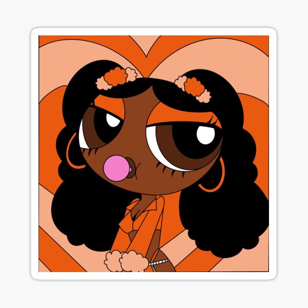 Black Powerpuff Girl Sticker For Sale By Meme Apparel Redbubble   St,small,507x507 Pad,600x600,f8f8f8 