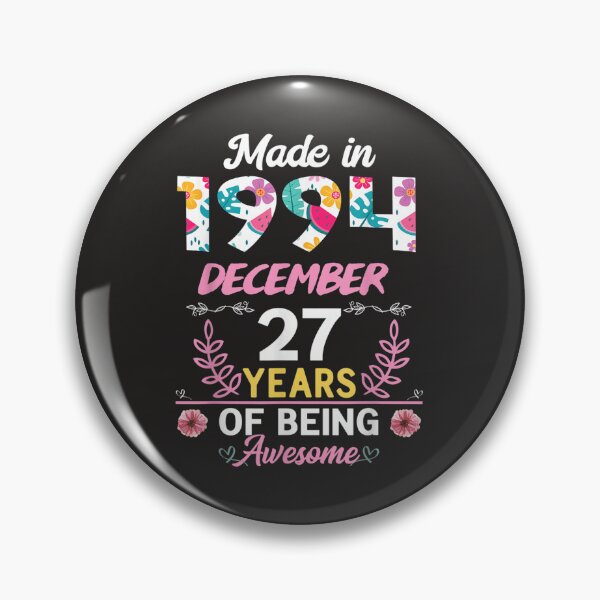 Item preview, 27 Years Old 27Th Birthday Born In December 1994 Women Girls  designed and sold by ElienaiNeighb.