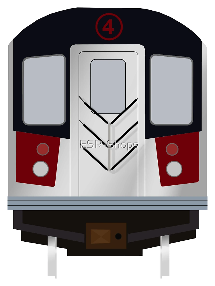 イラスト MRT 4 Train r142 NYC MTA Subway Vector Art