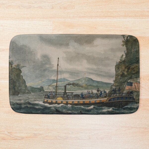 Item preview, Steamboat Travel on the Hudson River | Pavel Petrovich Svinin | 1813 American History Art designed and sold by CJET.