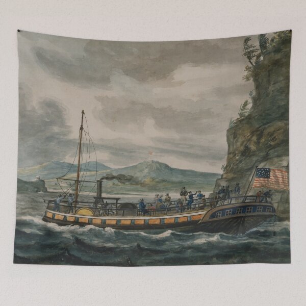 Item preview, Steamboat Travel on the Hudson River | Pavel Petrovich Svinin | 1813 American History Art designed and sold by CJET.