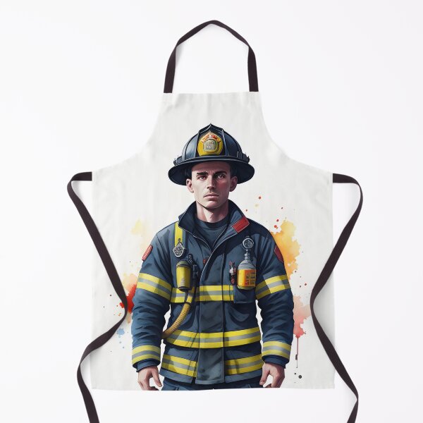 Item preview, Brave Hero Firefighter in Watercolor designed and sold by Erika V..