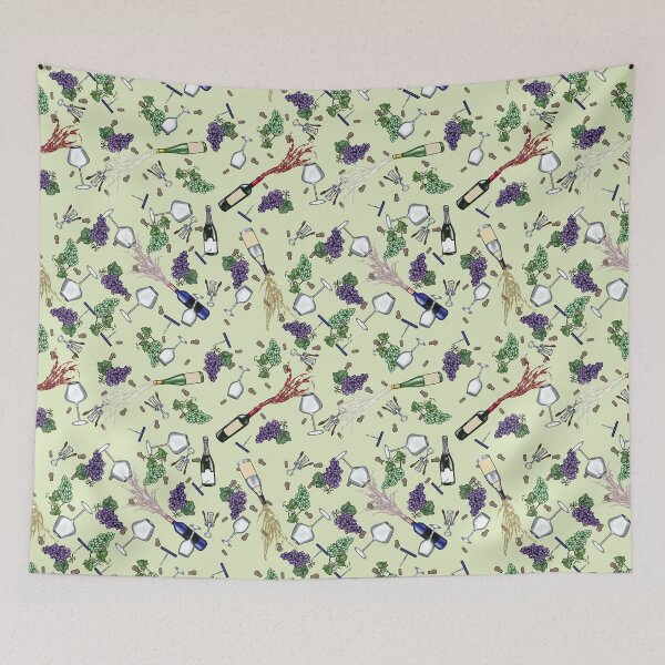Item preview, Wine Every Which Way on light green  designed and sold by TanyaRomeo.