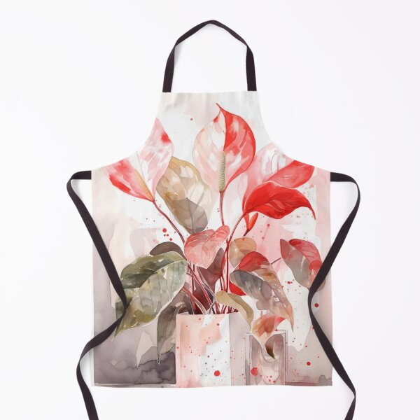 Item preview, Red anthuriums in a white granite pot designed and sold by arte1009.