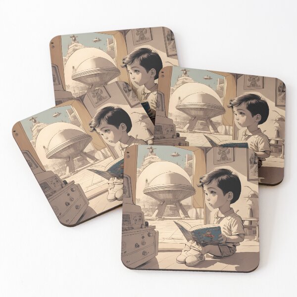 Item preview, boy sitting at home with a ufo outside designed and sold by Melquidedec.