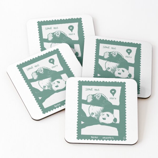 Item preview, Send Me Here Panda | My 2 Cents Vintage Stamp designed and sold by stuffbyjdohde.