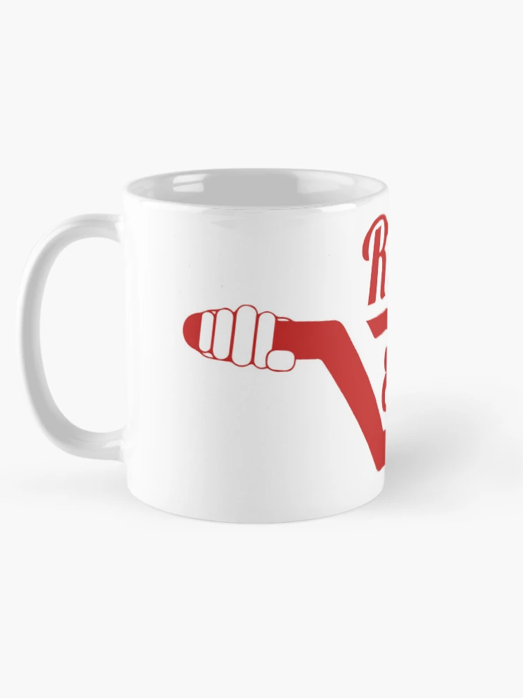 Aperçu 5 sur 6. Mug à café avec l'œuvre Guidons Ride85 - Boxxer Rouge créée et vendue par Ride85.
