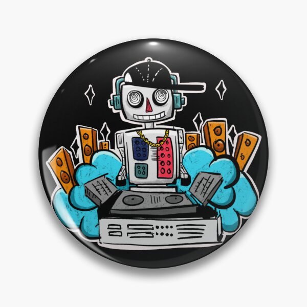 Item preview, Dj Robot Playing Electronic Music Gift for djs and music producers designed and sold by Músico Ilustre.