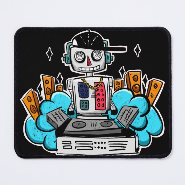 Item preview, Dj Robot Playing Electronic Music Gift for djs and music producers designed and sold by Músico Ilustre.