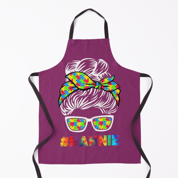 Item preview, Autism Nannie Messy Bun Sunglasses Bandana Mother Day designed and sold by mtvlwklt1.