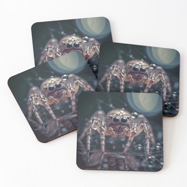 Item preview, Dew-Kissed Weaver: A Captivating Close-up of a Spider and its Intricate Web designed and sold by luvablelifeform.