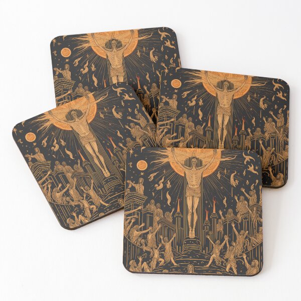 Item preview, Ascension of the Martyrs - Linocut Art designed and sold by LampDigiArt.
