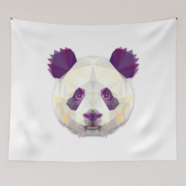 Item preview, Polygonal PANDA triangle triangular animal print geometric art designed and sold by HEJAshirts.