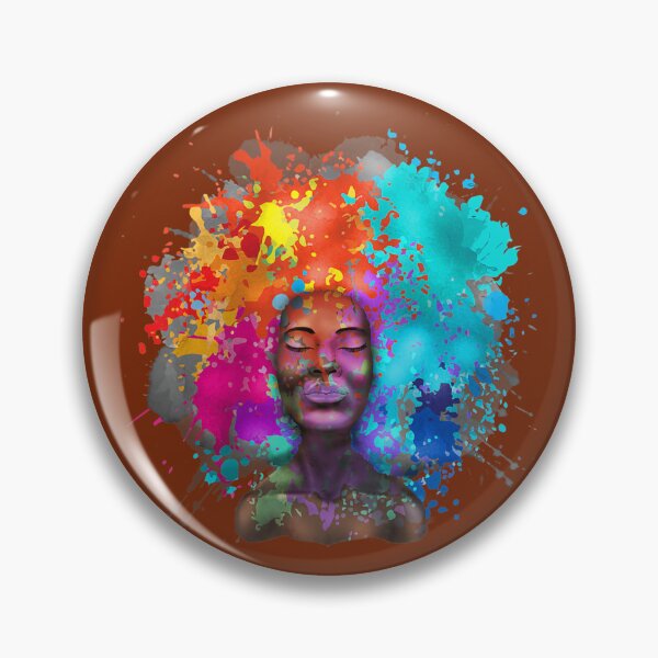 Item preview, African American Lady Funny Afro Painting Art 	 	 	 	 	 designed and sold by chvgozqtydo3.