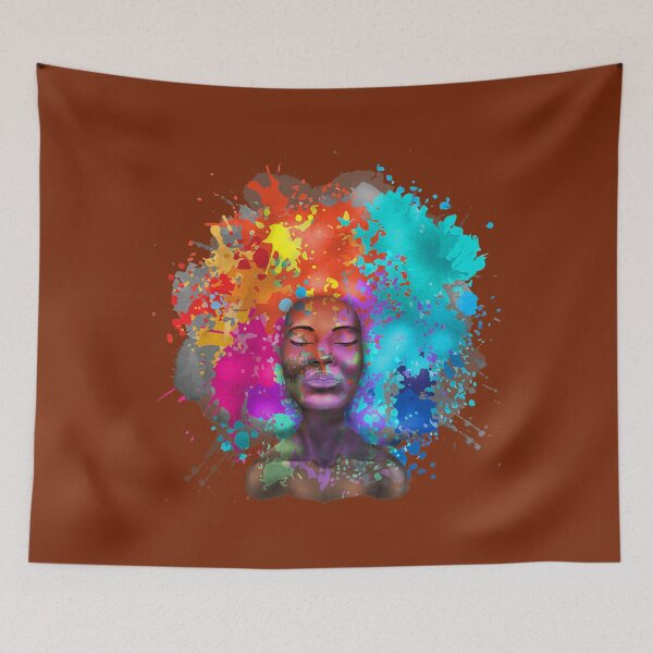Item preview, African American Lady Funny Afro Painting Art 	 	 	 	 	 designed and sold by chvgozqtydo3.