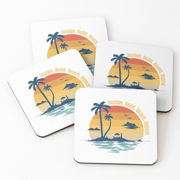 Item preview, Summer Vacation Beach Design - Design Build Beach Repeat designed and sold by TheBeesForYou.