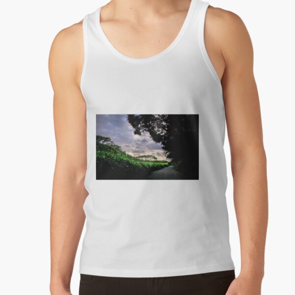 Sun going down in the valley. Tank Top