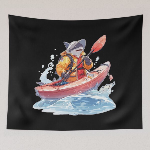 Item preview, Anime Shark riding a Kayak designed and sold by danielliamgill.