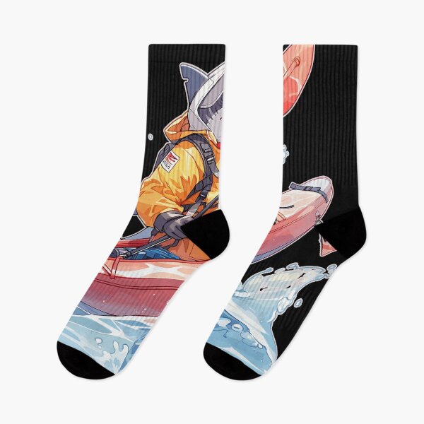 Item preview, Anime Shark riding a Kayak designed and sold by danielliamgill.