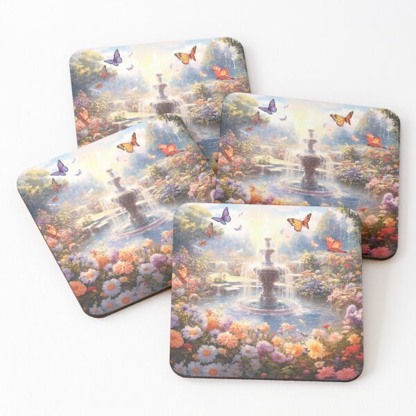 Item preview, a beautiful garden with flowers and butterflies designed and sold by SenseBox.