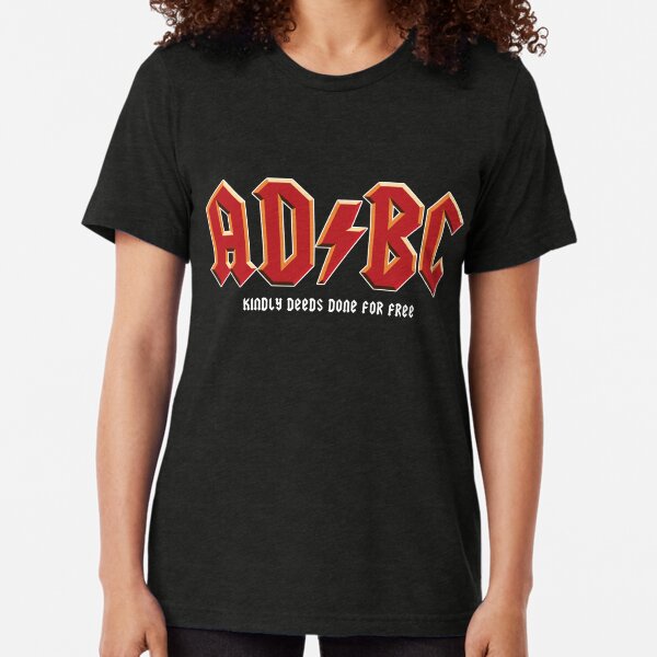 Item preview, AD/BC - Christian AC/DC Cover Band (dark fabric) designed and sold by MFT-Shirts.