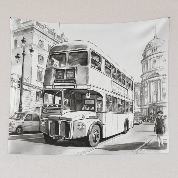 Item preview, A London Bus Sketch designed and sold by Sketch-Shack.