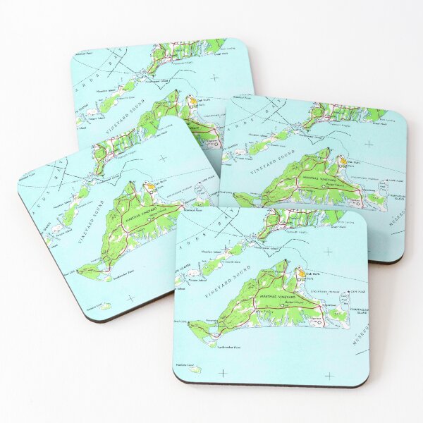 Item preview, Vintage Map of Marthas Vineyard (1963) designed and sold by BravuraMedia.