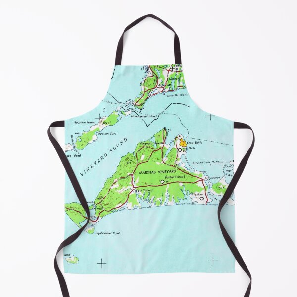 Item preview, Vintage Map of Marthas Vineyard (1963) designed and sold by BravuraMedia.