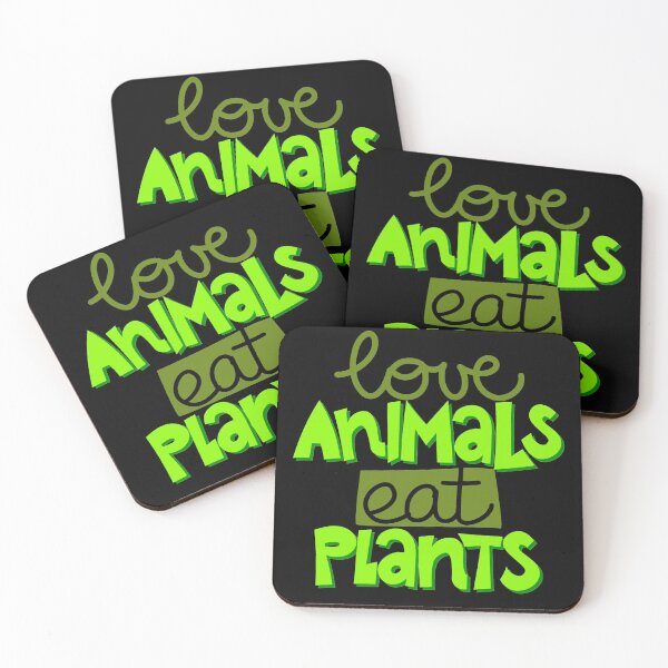 Item preview, love animals eat plants designed and sold by Stikishopy.