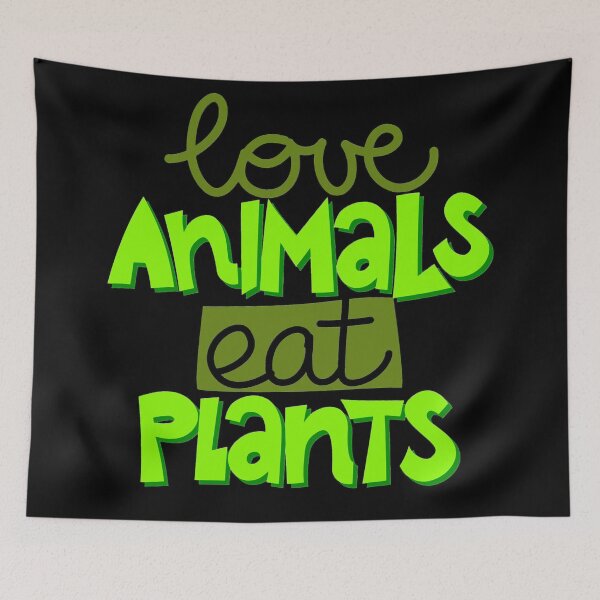 Item preview, love animals eat plants designed and sold by Stikishopy.