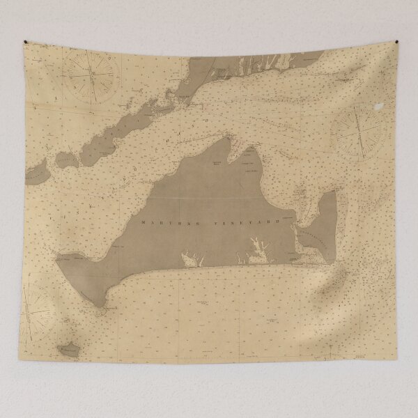 Item preview, Vintage Map of Marthas Vineyard (1895) designed and sold by BravuraMedia.