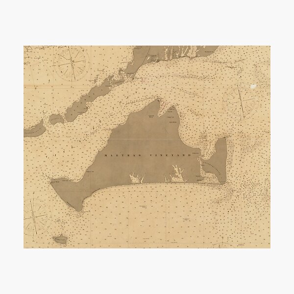Item preview, Vintage Map of Marthas Vineyard (1895) designed and sold by BravuraMedia.