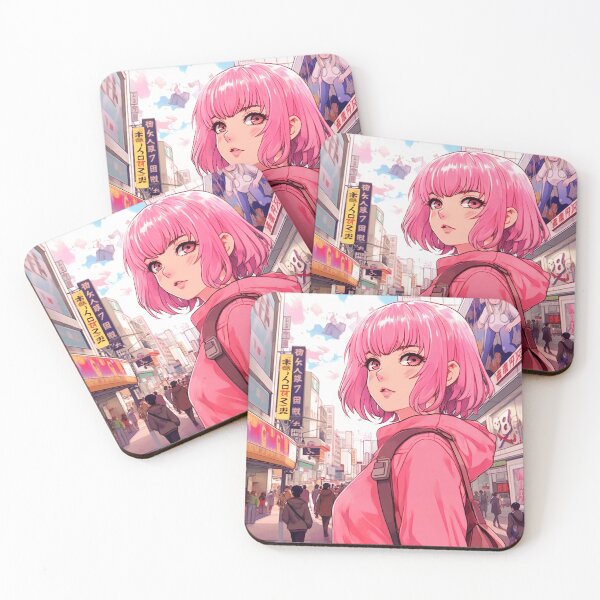 Item preview, Girl Pink Hair at Shibuya designed and sold by CarlospiTBurg.