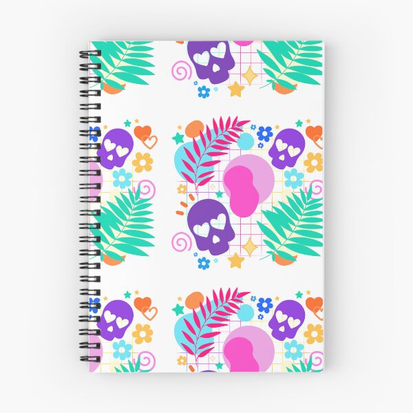 Item preview, Colourful Skull Neon 80s Inspired Rainbow Floral  designed and sold by CulinNina.