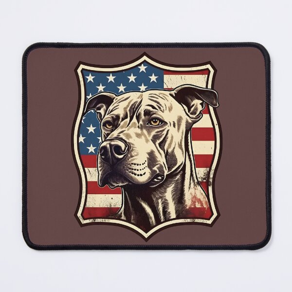Item preview, Pitbull on a vintage distressed American coat of arms designed and sold by Clearmind-Arts.