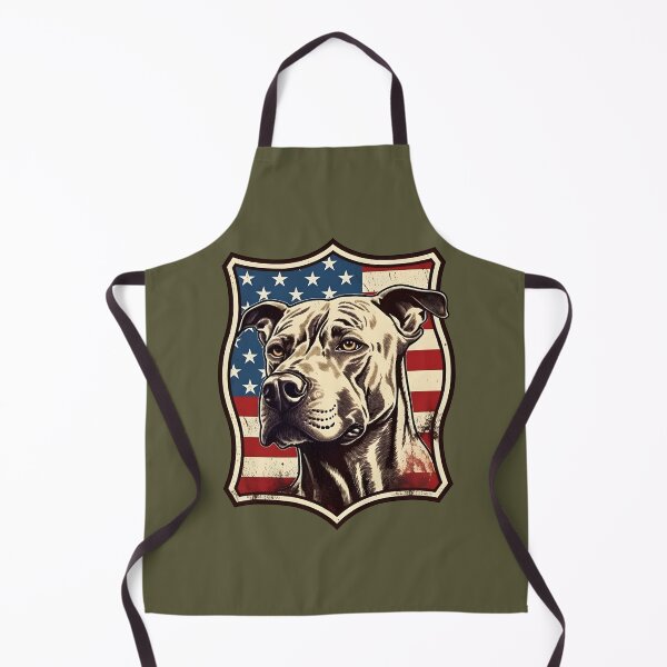 Item preview, Pitbull on a vintage distressed American coat of arms designed and sold by Clearmind-Arts.
