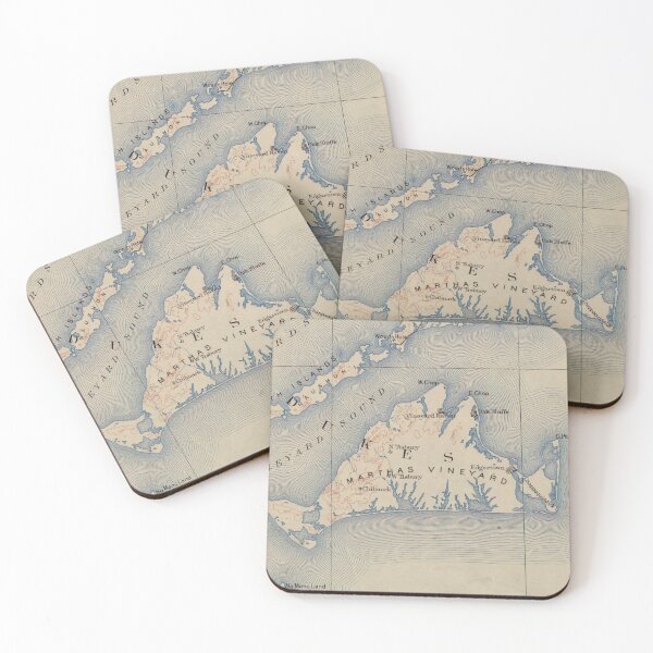Item preview, Vintage Map of Marthas Vineyard (1915) designed and sold by BravuraMedia.