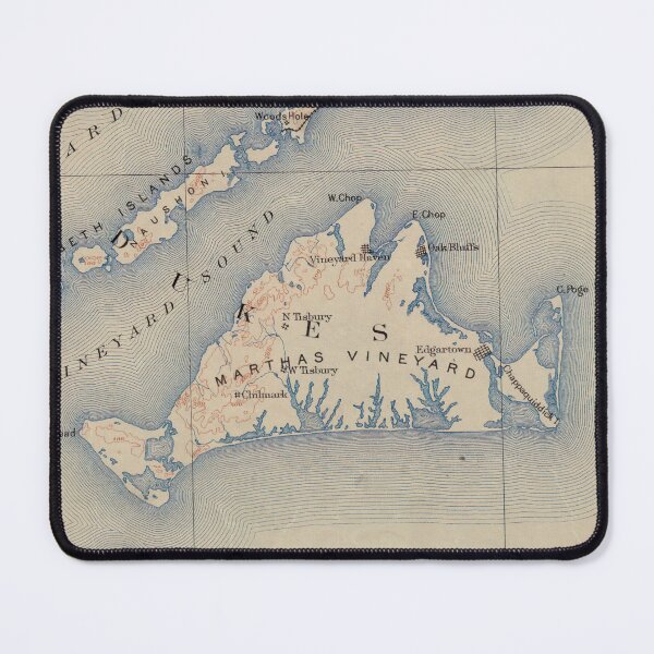 Item preview, Vintage Map of Marthas Vineyard (1915) designed and sold by BravuraMedia.